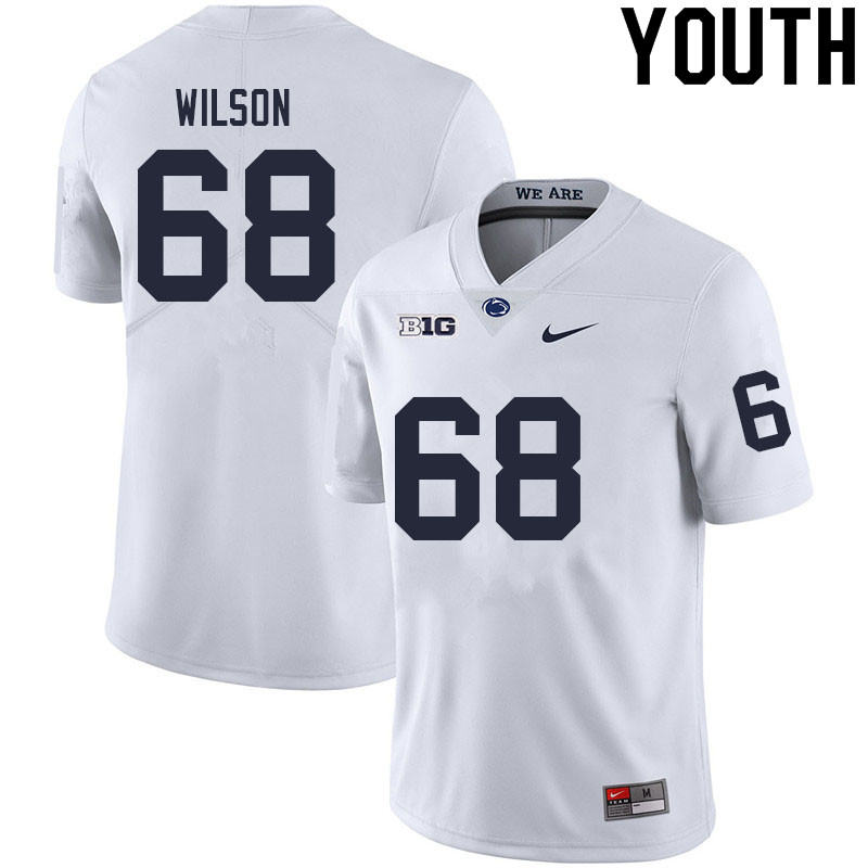 NCAA Nike Youth Penn State Nittany Lions Eric Wilson #68 College Football Authentic White Stitched Jersey WQQ2898XX